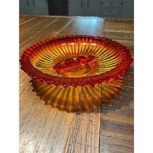Vintage Amberina Ashtray
